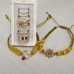 New Rings with add’l Handmade Macrame bracelets